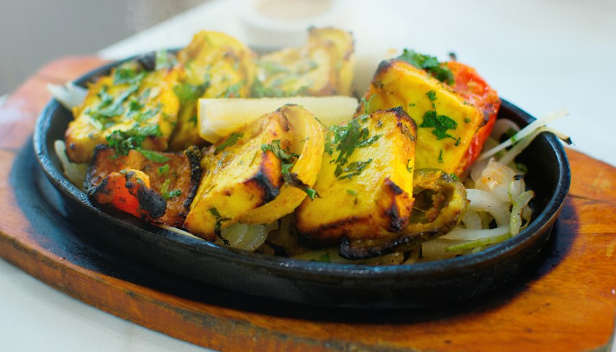 Sizzling kebabs fresh off the tandoor
